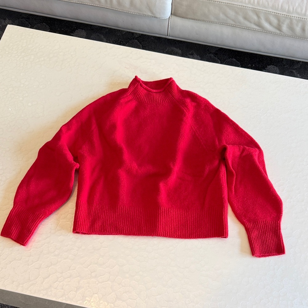 SOLD J. Crew Vibrant Red Knit Top